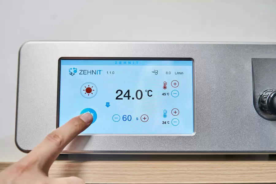Ampio touchscreen per una configurazione efficiente